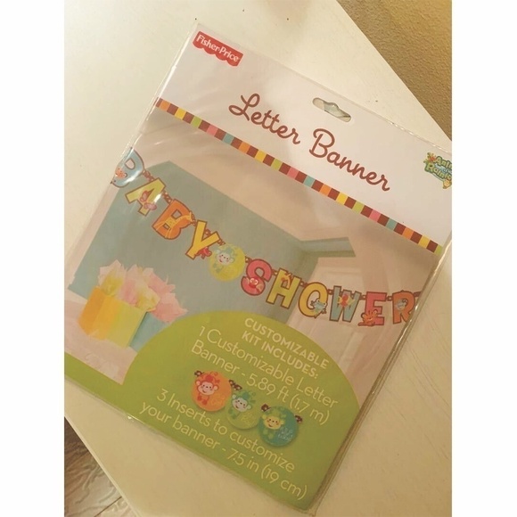 Fisher Price Baby Shower Jumbo Letter Banner Kit (6ft) - Picture 1 of 4